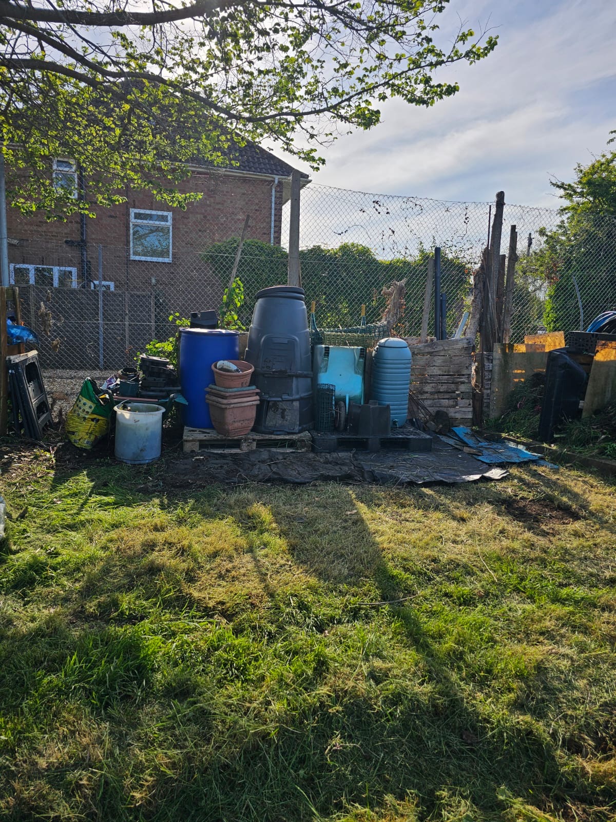 Plot two compost area cleared and ready